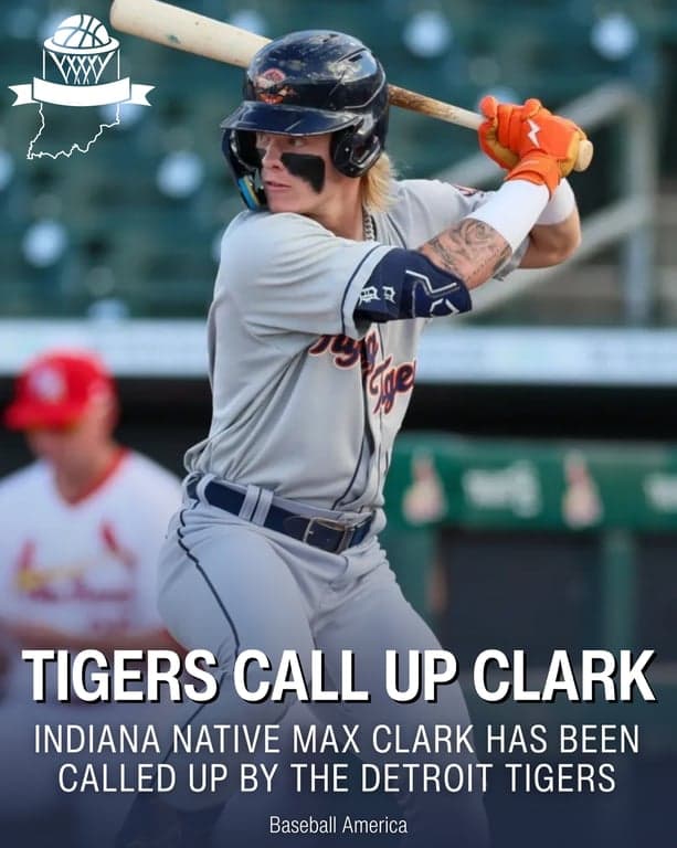 Indiana Native Max Clark has just been called up by the @tigers 👀

-

#DetroitTigers #BaseballNews #MLB #MiLB #MaxClark