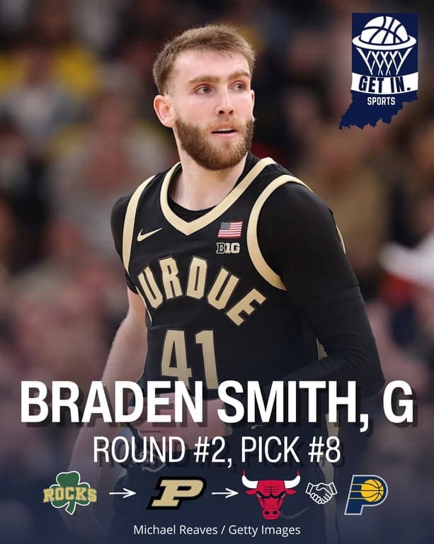 Braden Smith has been drafted 38th overall by the @chicagobulls and traded to the @pacers 

-

#PurdueBasketball #IndianaPacers #ChicagoBulls #NBANews #NBADraft