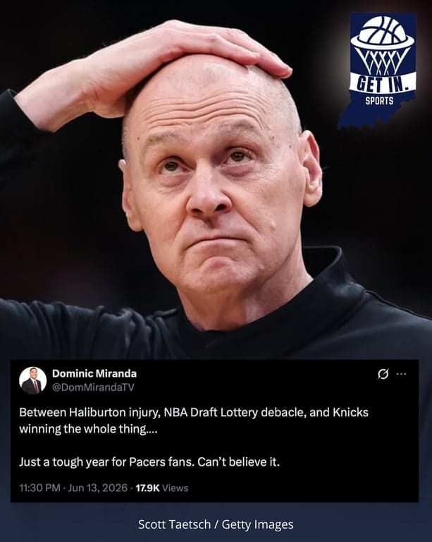 🏀 Will the @pacers have a better next season after the recent chaos? 🤔

-

Post: @dommirandatv 

#Pacers #IndianaPacers #PacersNation #NBA #NBAFinals