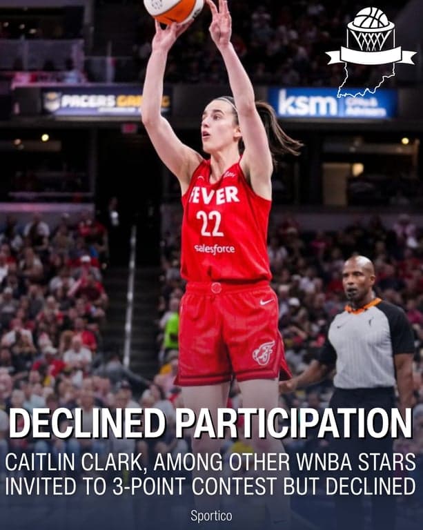 Per ESPN sources, Caitlin Clark and other WNBA stars were invited to participate in the 3-point contest but had declined.

-

#WNBA #CaitlinClark #WNBANews #3PointContest #IndianaFever