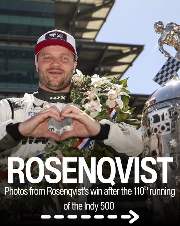 Rosenqvist captured his first victory in the Indianapolis 500 this past weekend on his eighth start! // getindiana.com

📸: Ashley Fowler
Source: WISHTV

#hoosiers #indiana #midwest #indy500