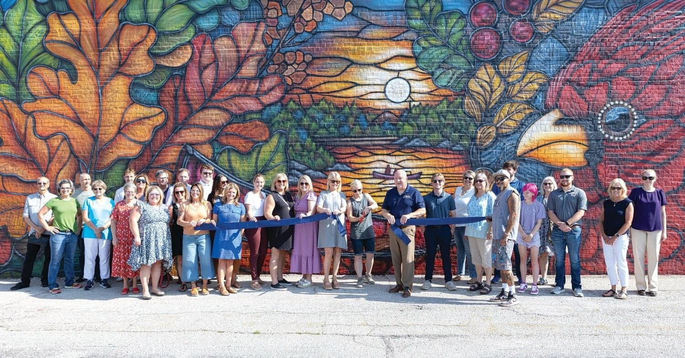 Jenna Morello’s Second Crawfordsville Mural: Local Landmarks in Living Color