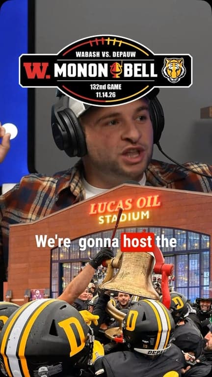 Where is the 2026 Monon Bell Game going to be?

Flashback to when I pitched a few ideas for locations to Dr. Lori White last fall.

Find out the official location tomorrow at 10:00 AM on @getin.sports