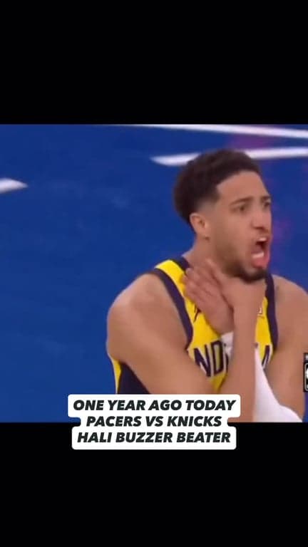 🏀 It's officially been a year since the iconic Haliburton buzzer beater versus the Knicks in the NBA Playoffs.

-

#nba #nbathrowback #indianapacers #pacers #haliburton
