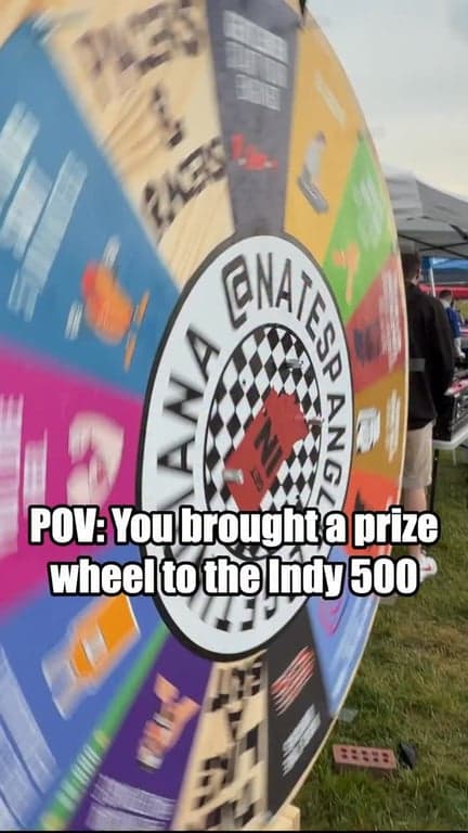 Highlights from our prize wheel at the Indy 500.

#indiana #indy500