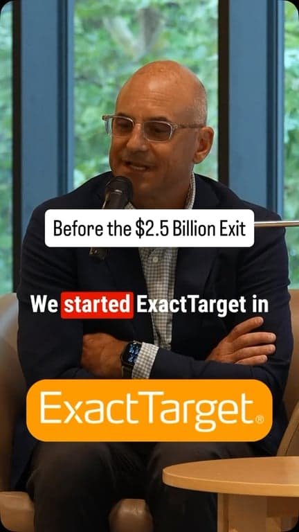 What was ExactTarget before the $2.5 Billion sale to @salesforce?

🎙️ Scott Dorsey of ExactTarget & @highalphastudio 
📍 @orrfellowship Mark & Karen Hill Alumni Reception 

Full episode out Friday 7/24!
