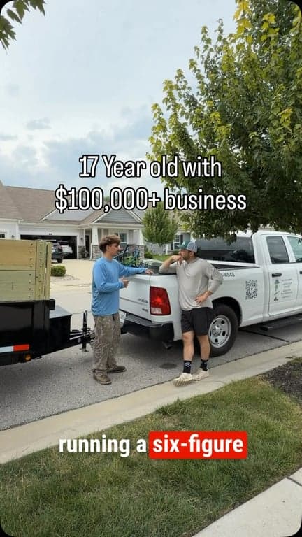 I met a high school kid running an insane business.

@parkerslawnperfection is part of @highschoolhustle_ and they are giving away $200,000 in prizes to high school kids that start and grow hustles.

It’s free to sign up and start competing. 🤝