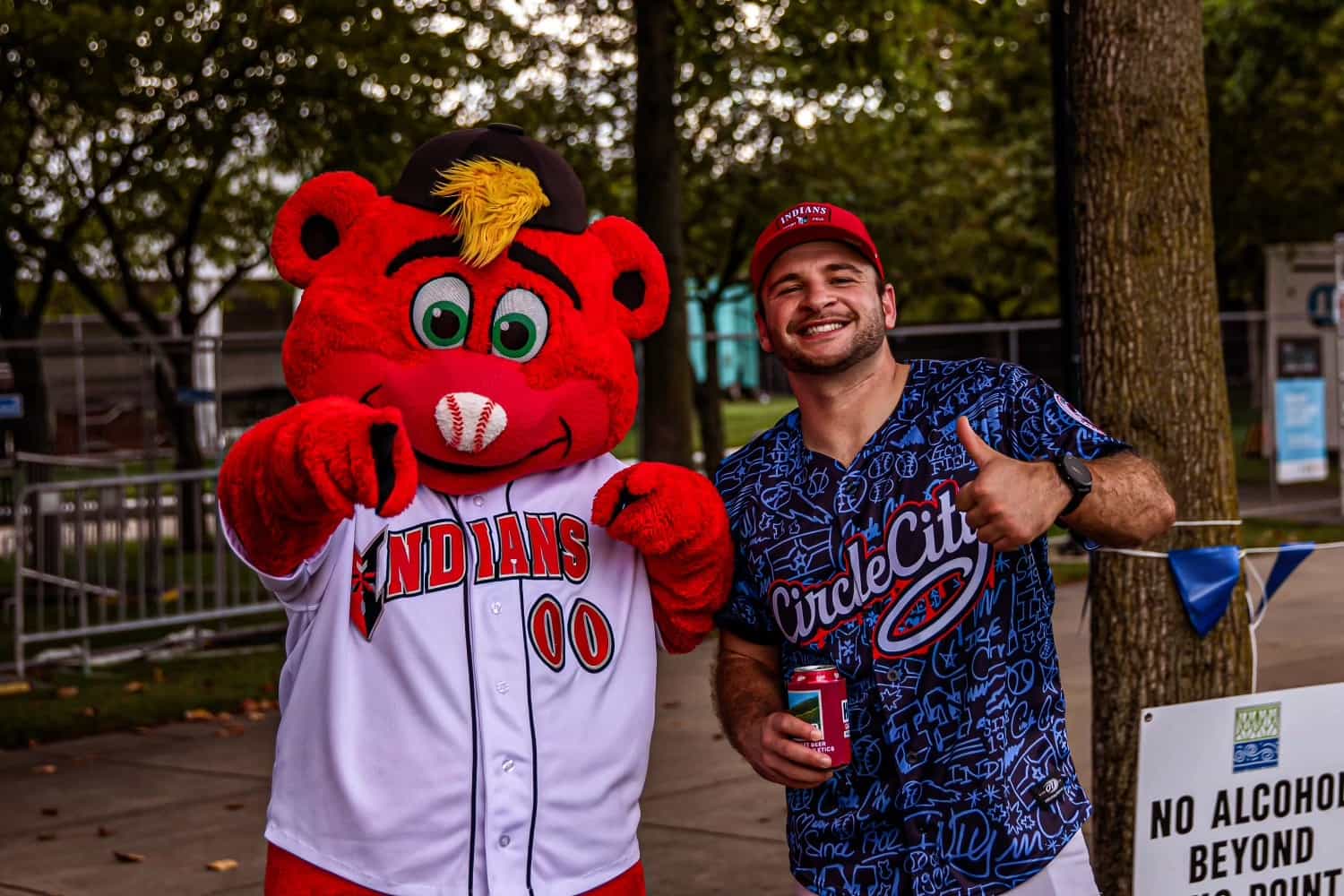 Nate with the Indians