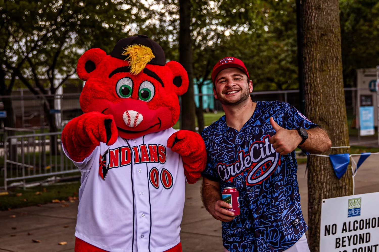 Nate with the Indians