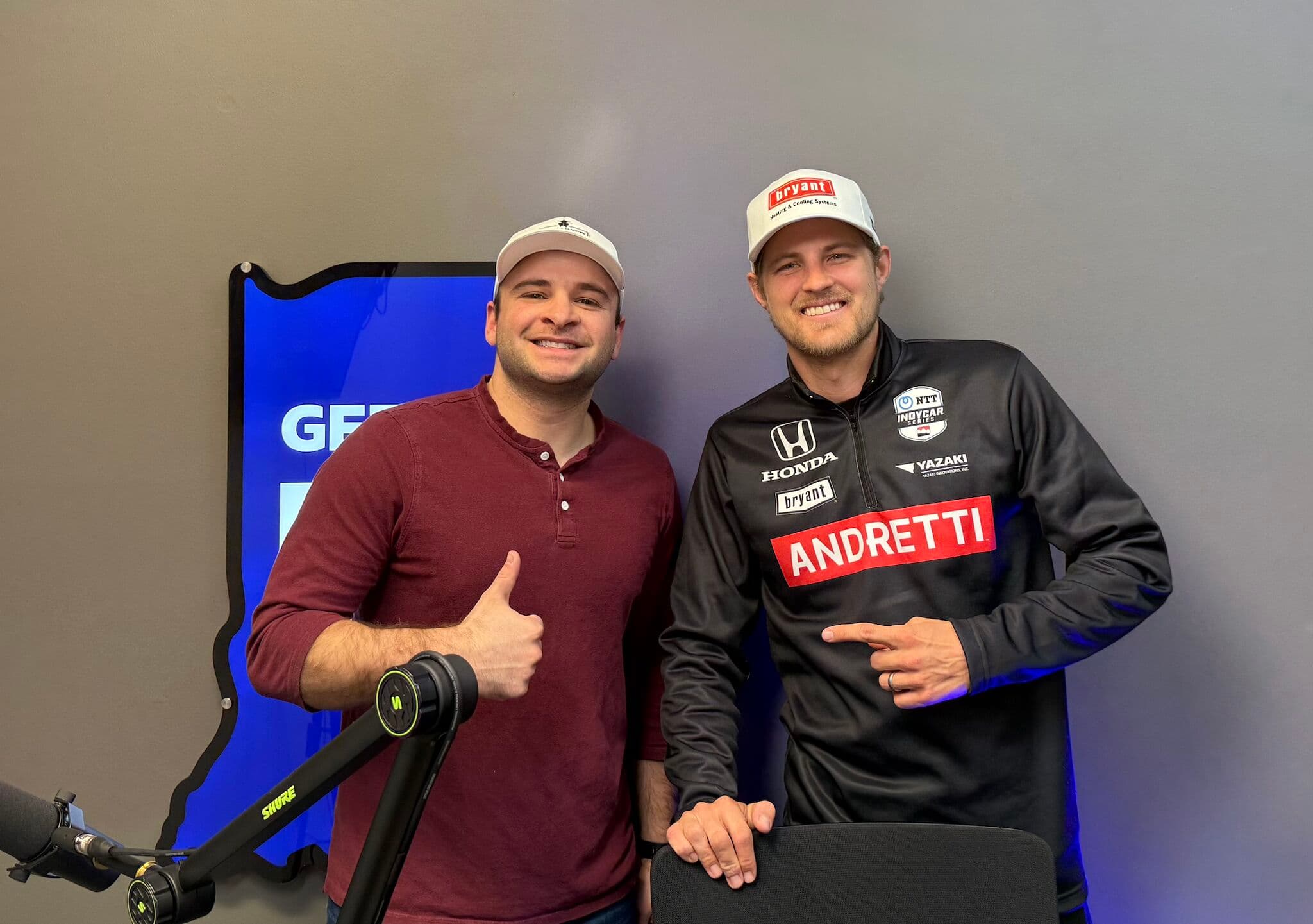 Nate in the podcast studio