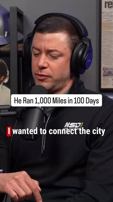 Casey Crouse of @newshoeday ran 1,000 miles in 100 straight days.
That journey led him to launching Indiana’s shoe bank.